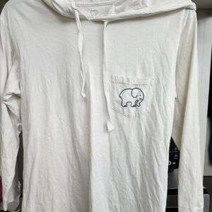 Ivory Ella Cream Hoodie with Elephant Logo